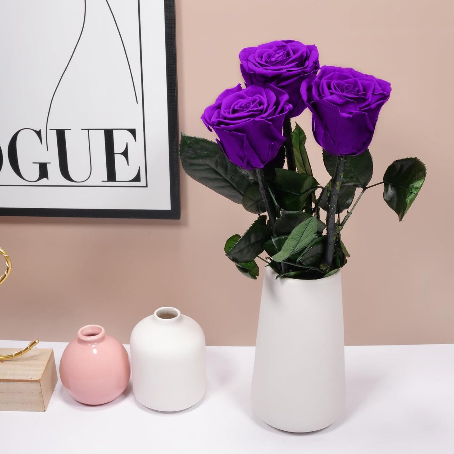 Yamonic Preserved Flowers Rose Gifts for Women Mom, Mothers Day Flowers Gifts for Mom, Real Flower Rose Birthday Gifts for Her, Grandma, Wife,Girlfriend Gifts on Christmas,Valentine's Day,Anniversary