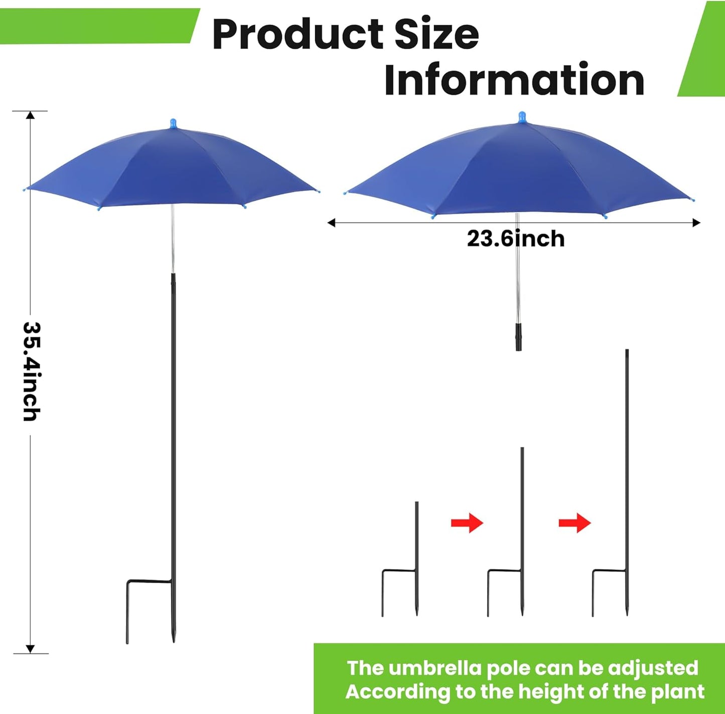 Plant Umbrellas for Outdoor Plants，3 Pack Garden Umbrella Shade for Potted Plants and Garden Beds，23.6" Sun Shade Covers