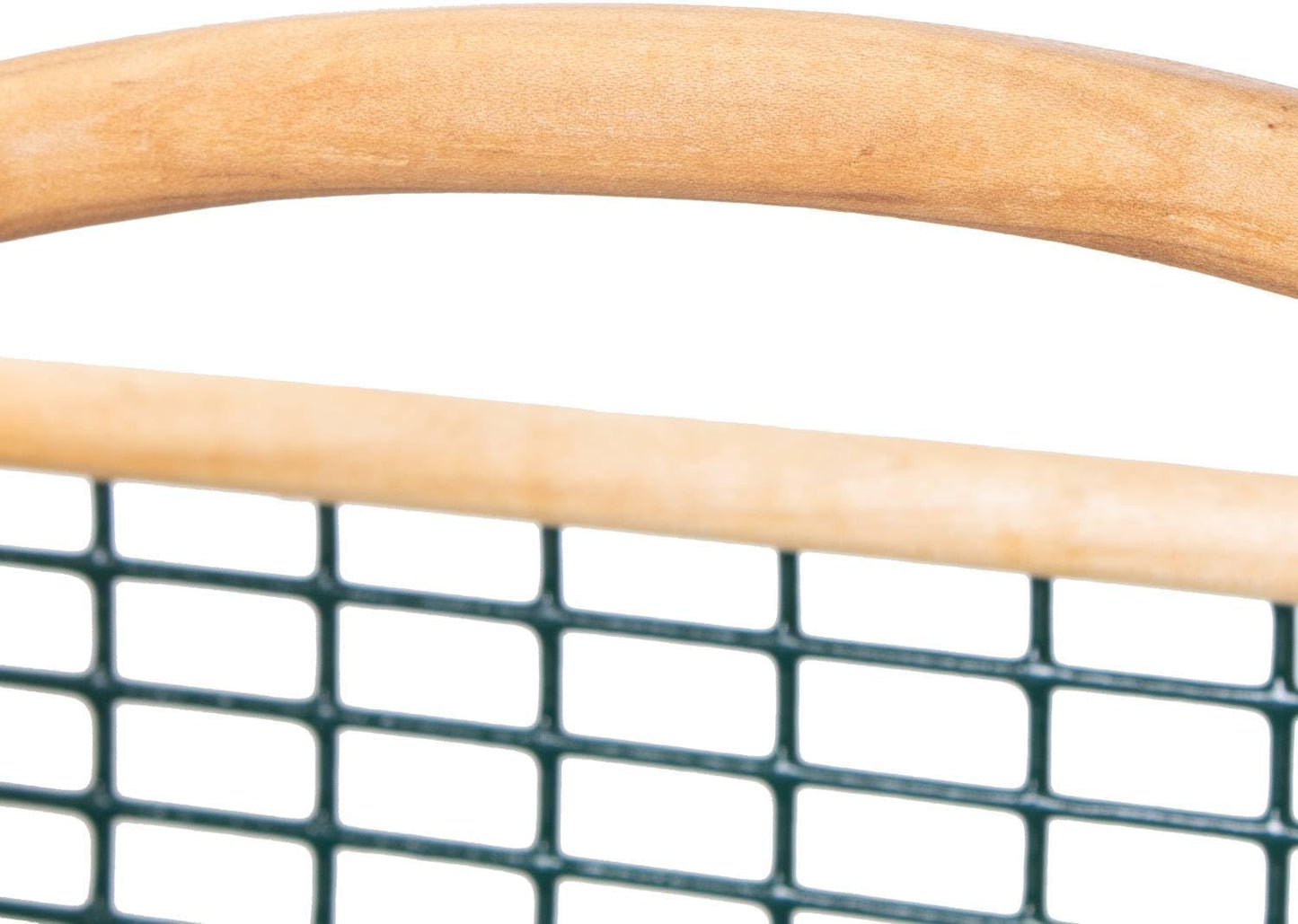 Maine Garden Hod Basket for Vegetable Gardening and Harvest Gathering or Farmhouse Decor, Pine and Oak with PVC Wire Mesh, USA Made, 16 x 9 in, 8 quart