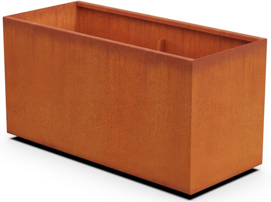 Corten Steel Planter Rectangle Outdoor Metal Garden Box Heavy Duty | Made in USA | Fully Assembled