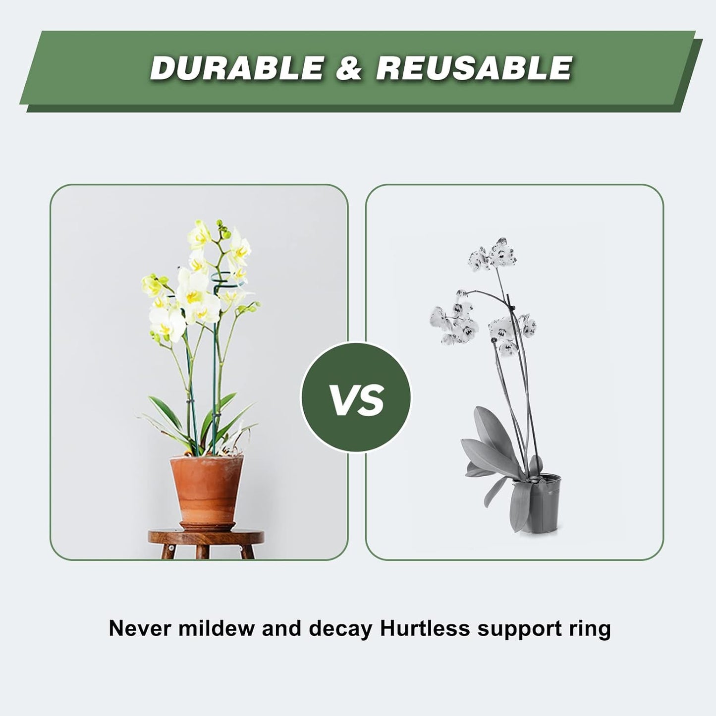 Joyhalo 12 Pack Plant Support Stakes 36 Inches, Plant Stakes, Flower Stakes with 24 Twist Ties, Garden Sticks for Plants Hibiscus, Sunflower, Red Hot Poker, Hydrangea, Tomato, Sapling Etc