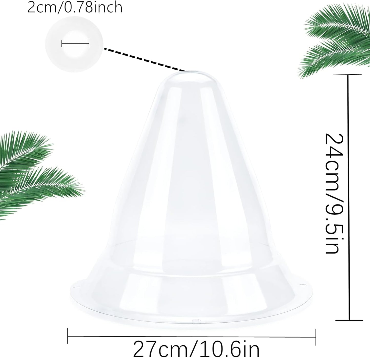【30 Pieces】 Garden Cloches for Plants, Large Plant Covers Plant Protectors Clear Bell Jar Cloches to Protect Plants from Birds, Slugs, Frost, Freeze Weather, 10.6" D x 9.5" H, Transparent (30PCS(Big))