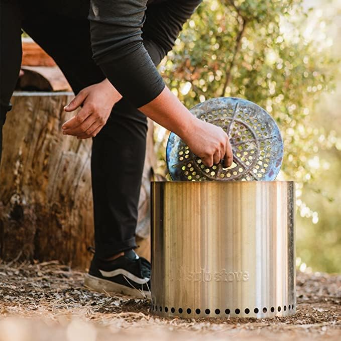 Solo Stove Ranger 2.0, 15 Inch Smokeless Fire Pit – Portable Stainless Steel Outdoor Fireplace with Carry Case - Lightweight Fireplace, Removable Ash Pan, Ideal for 2-4 People, 15lbs