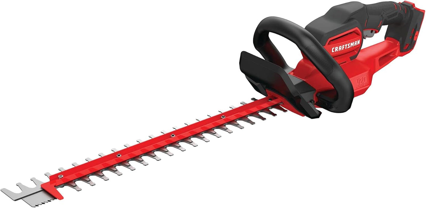 CRAFTSMAN V20 Cordless Hedge Trimmer, 22 inch, Bare Tool Only (CMCHTS820B)
