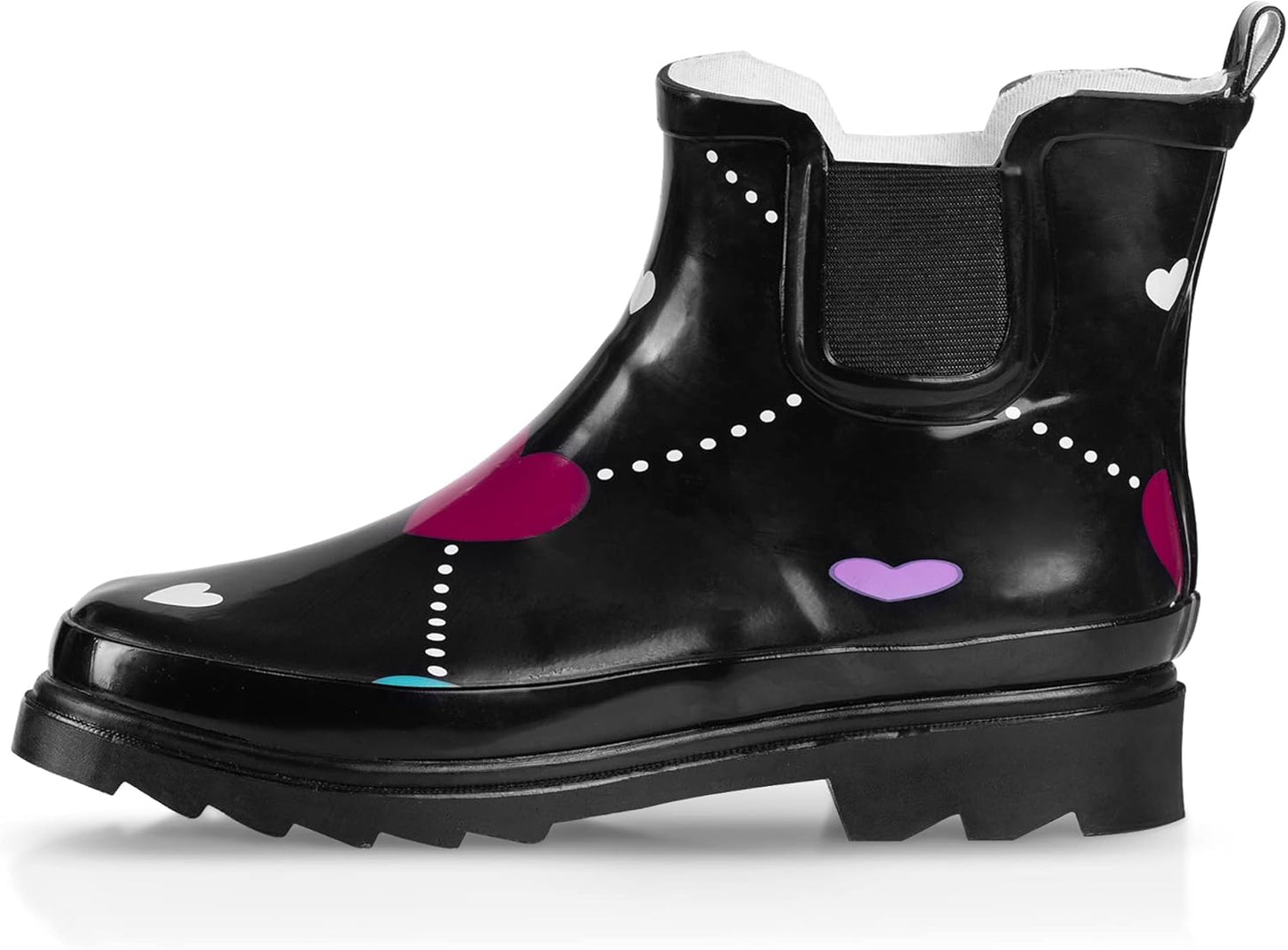 NORTY - Womens Ankle Rain Boots - Ladies Waterproof Winter Spring Garden Boot runs ½ size large