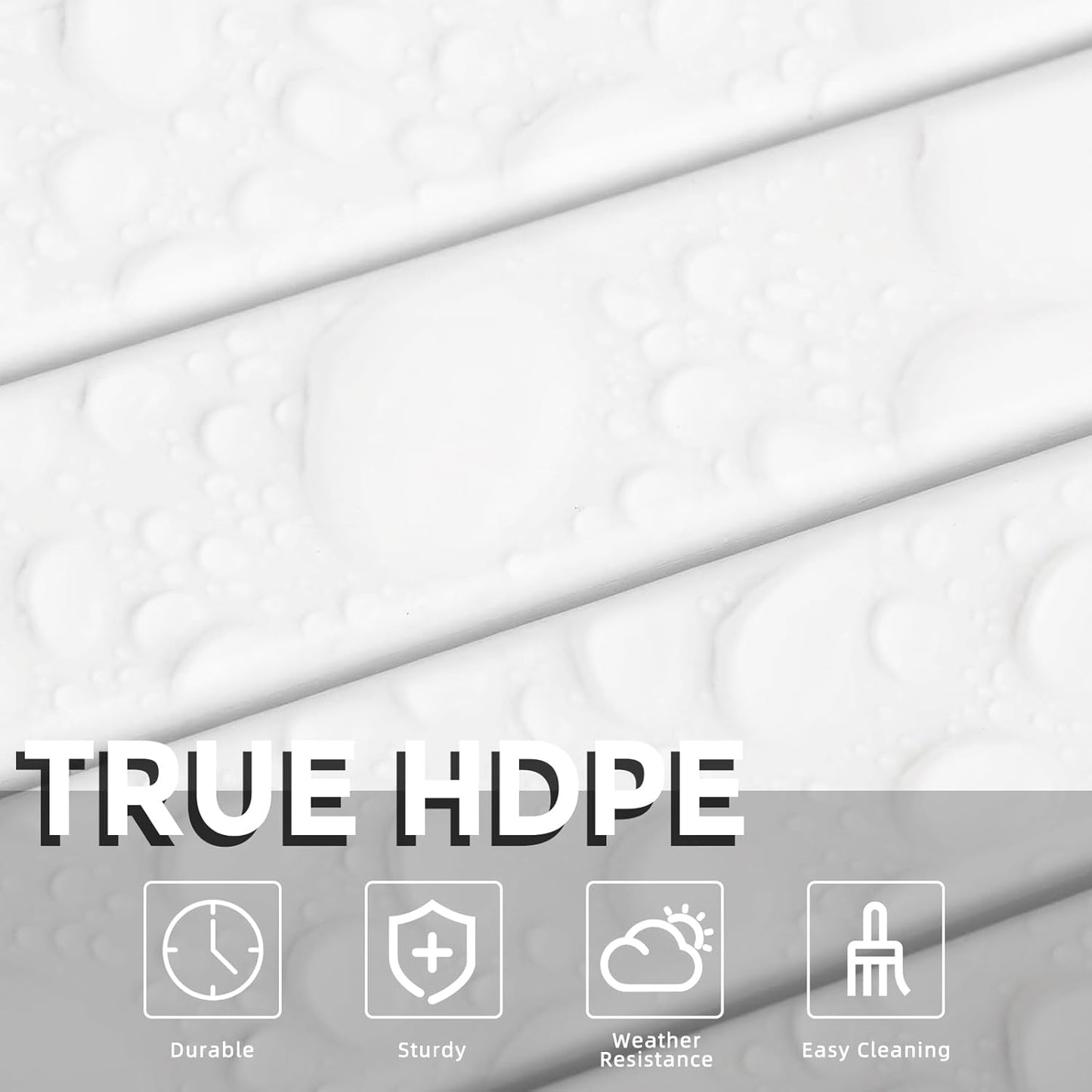 Adirondack Side Table Outdoor, HDPE Small Outdoor Table for Patio,Outside End Table for Porch, Deck, Pool, Weather Resistant/Easy Maintenance/Indoor or Outdoor Use, White