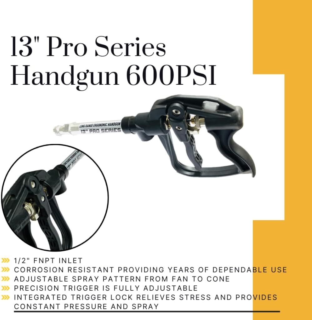 25 Gallon Platinum Spot Sprayer 2.2 GPM, Pro Series Aluminum Handgun Included with 15 Foot Hose, Mounted ATV and UTVs, Built in Drain, Yellow