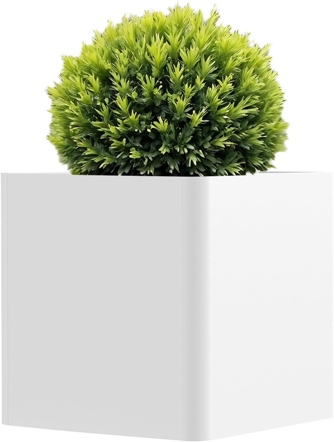Large Outdoor Planter 26" L x 26" W x 26" H,Metal Square Planter for Outdoor Plants,Heavy Duty Modern Flower Plant Pot for Porch/Patio/Garden