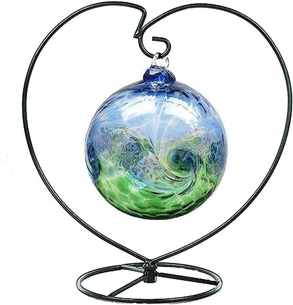 Ornament Display Stand Air Plant Stand Iron Hanging Stand Flower Pot Stand Rack Holder for Hanging Glass Globe Witch Ball Terrarium Christmas Ornament and Home Wedding Decoration(Black) (Love)