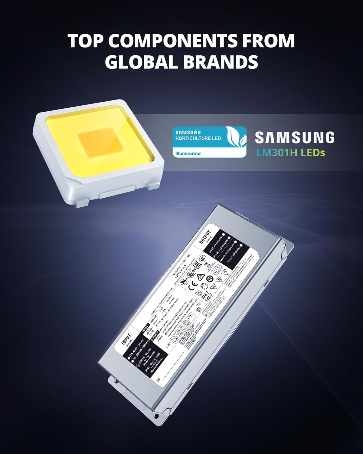 VIPARSPECTRA XS1000 Led Grow Light Compatible with Samsung LM301H High PPFD, Dimmable High Efficiency Grow Lights for Indoor Plants, Full Spectrum Daisy Chain Plant Light for 2x2/ 3x3 Grow Tent