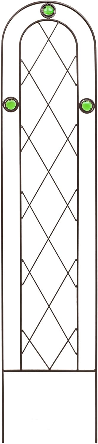 TR01 4' x 10" Arched Garden Trellis, Black