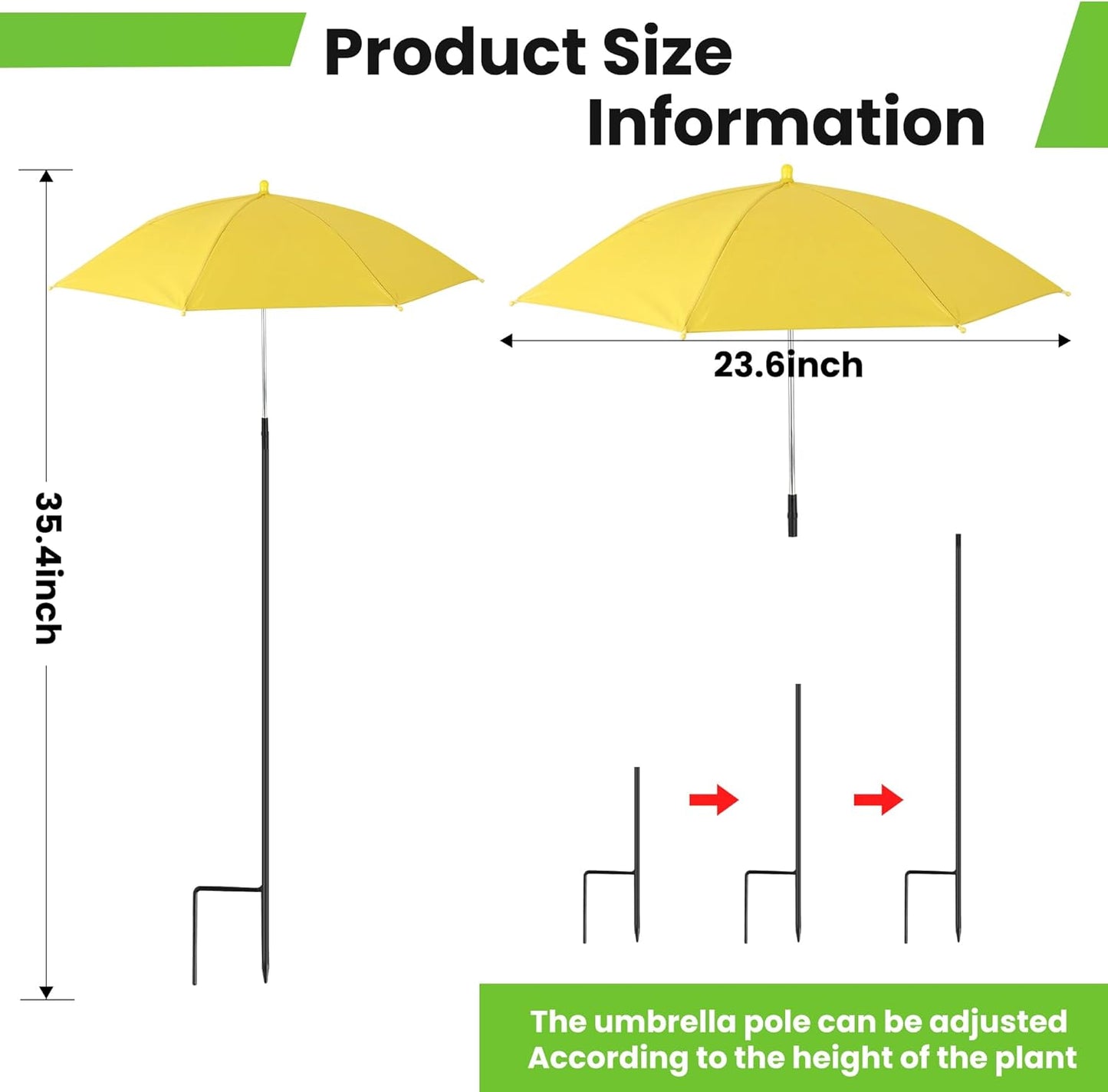 Plant Umbrellas for Outdoor Plants，3 Pack Garden Umbrella Shade for Potted Plants and Garden Beds，23.6" Sun Shade Covers