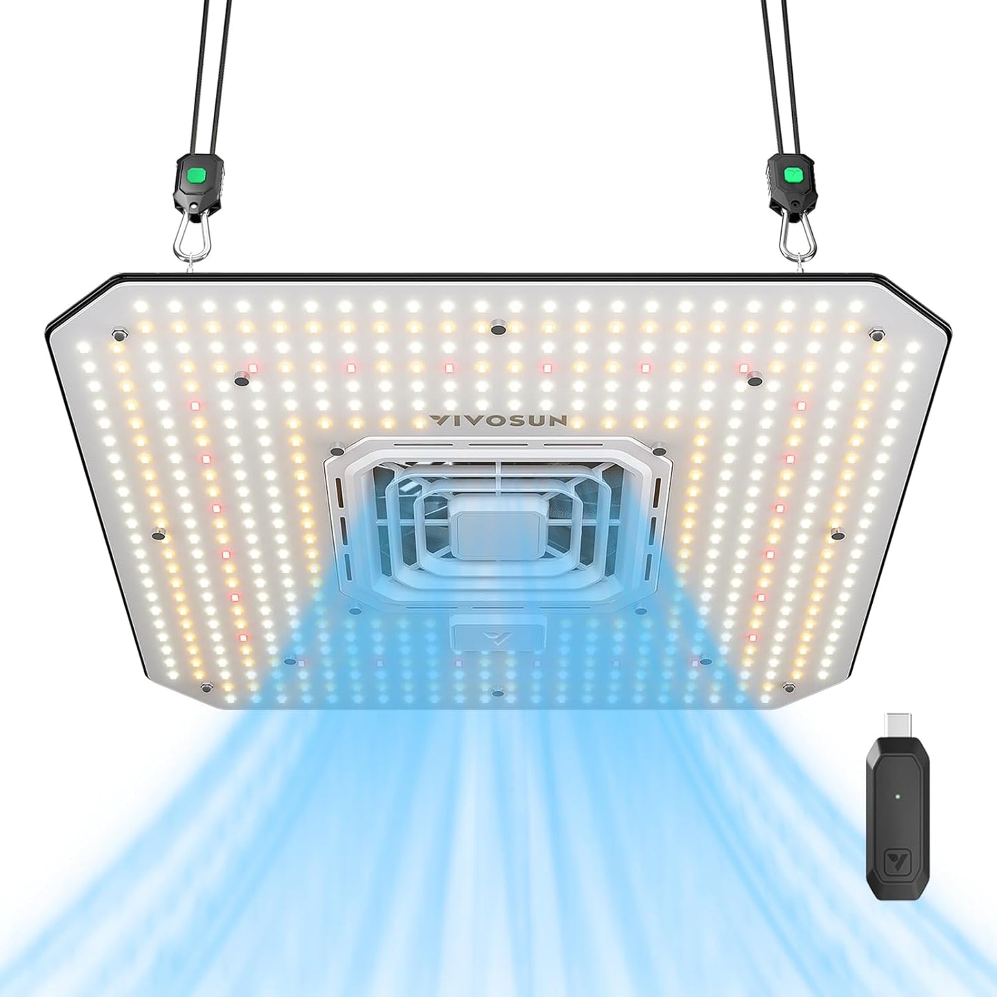 VIVOSUN AeroLight A150SE, LED Grow Light 150W with Integrated Circulation Fan & GrowHub Controller E25, Compatible with App and E42A, 2x4/3x3 Coverage, Establish an Intelligent Grow Environment