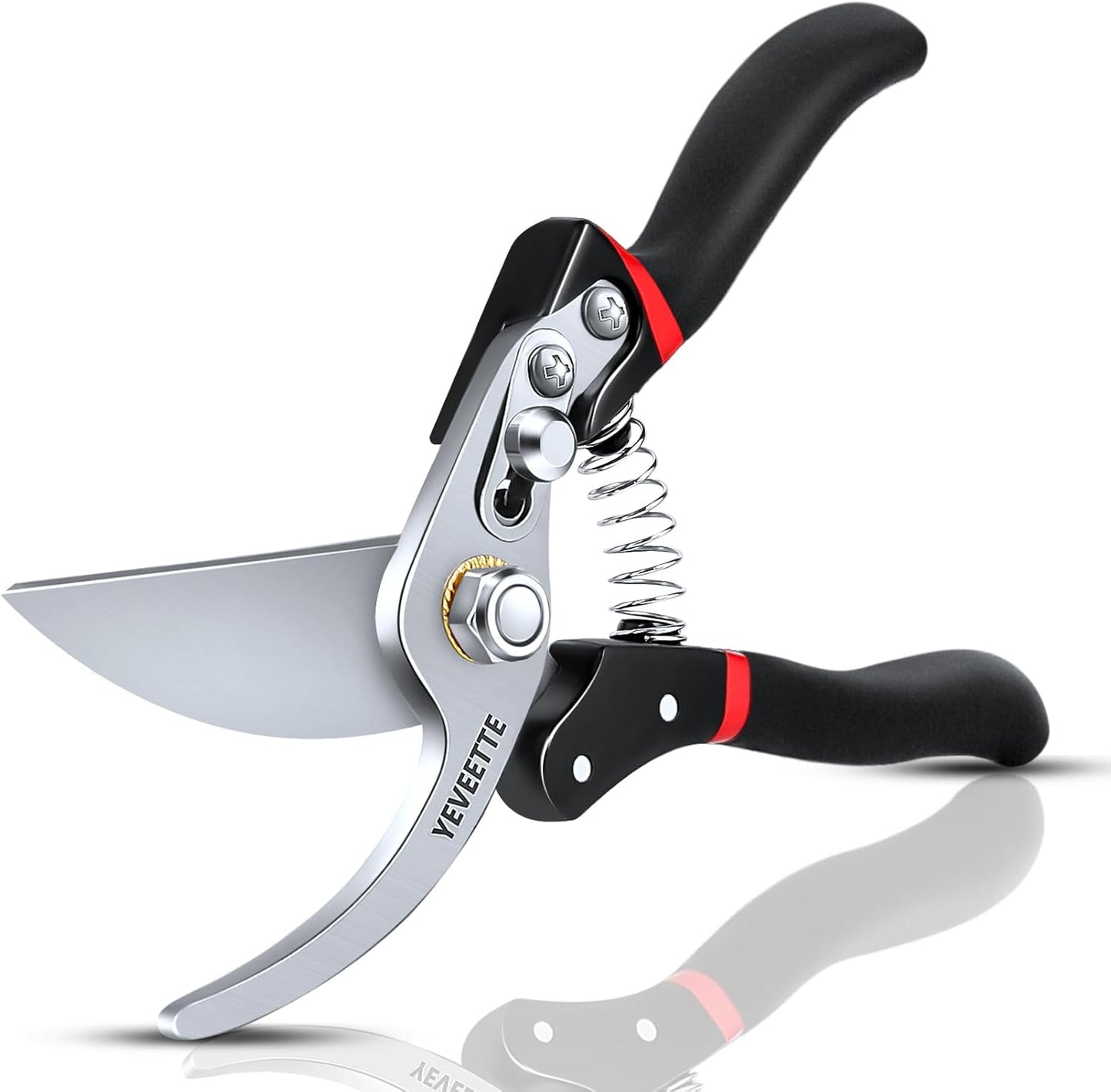 Pruning Shears, 8.5" Professional Garden Shears, SK5 Steel Hedge Clippers, Garden Clippers Handheld, Heavy Duty Garden Scissors Tools, Pruning Shears for Gardening Yard Roadside