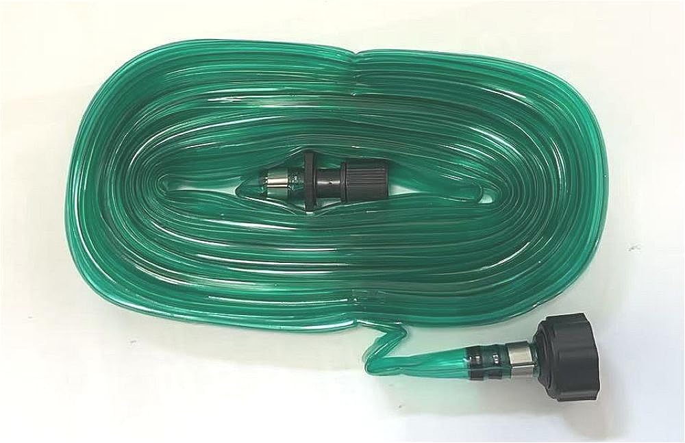 PVC Flat Soaker Hose drip Garden Vegetable Water Hose Irrigation Spray Hose Double Connector with Holes (25FT)