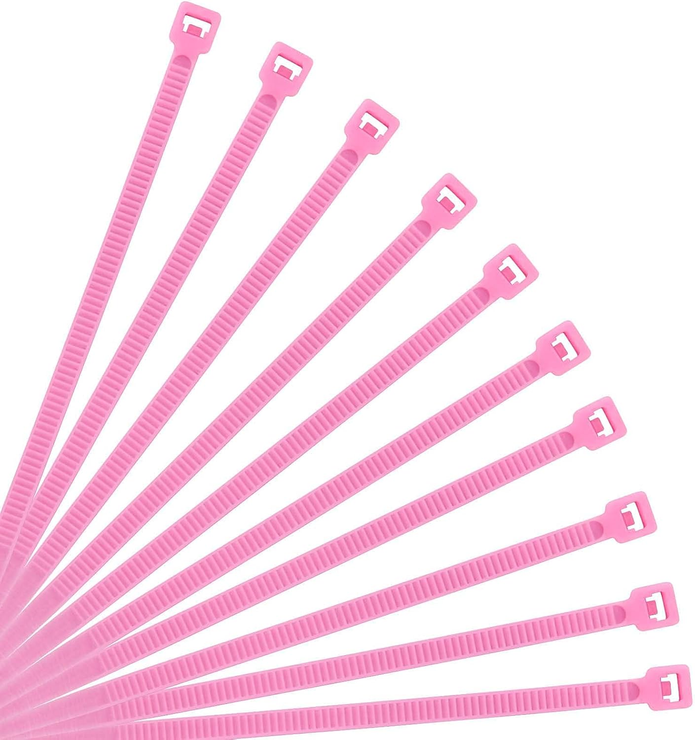 XINGO Nylon Cable Zip Ties Self Locking Plastic Wire Ties with 40 Lbs Tensile Strength for Indoor and Outdoor 12 Inch 500 Pack Pink