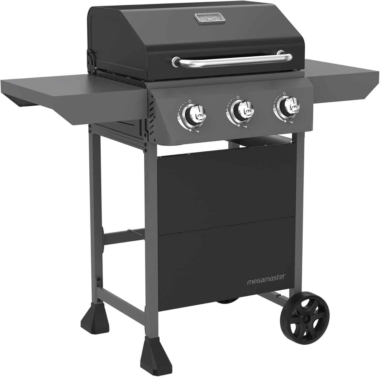 3-Burner Propane Gas Grill with Side Tables, 30,000BTUs, 429.81 SQ. In. Cooking Space, 2 Wheel Transport, Outdoor Kitchen Grill for BBQs, Backyards, Tailgating, and More - 720-1094