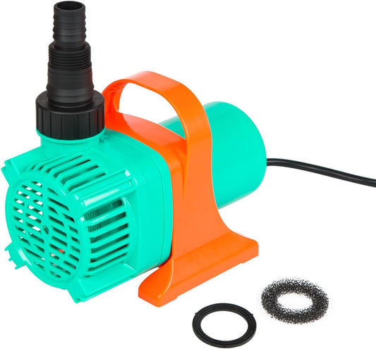1/5HP Pond Pump, 2200GPH Waterfall Pump with Protective Mesh Filter for Koi Pond Pool Waterfall Fountains Fish Tank and Aquarium…