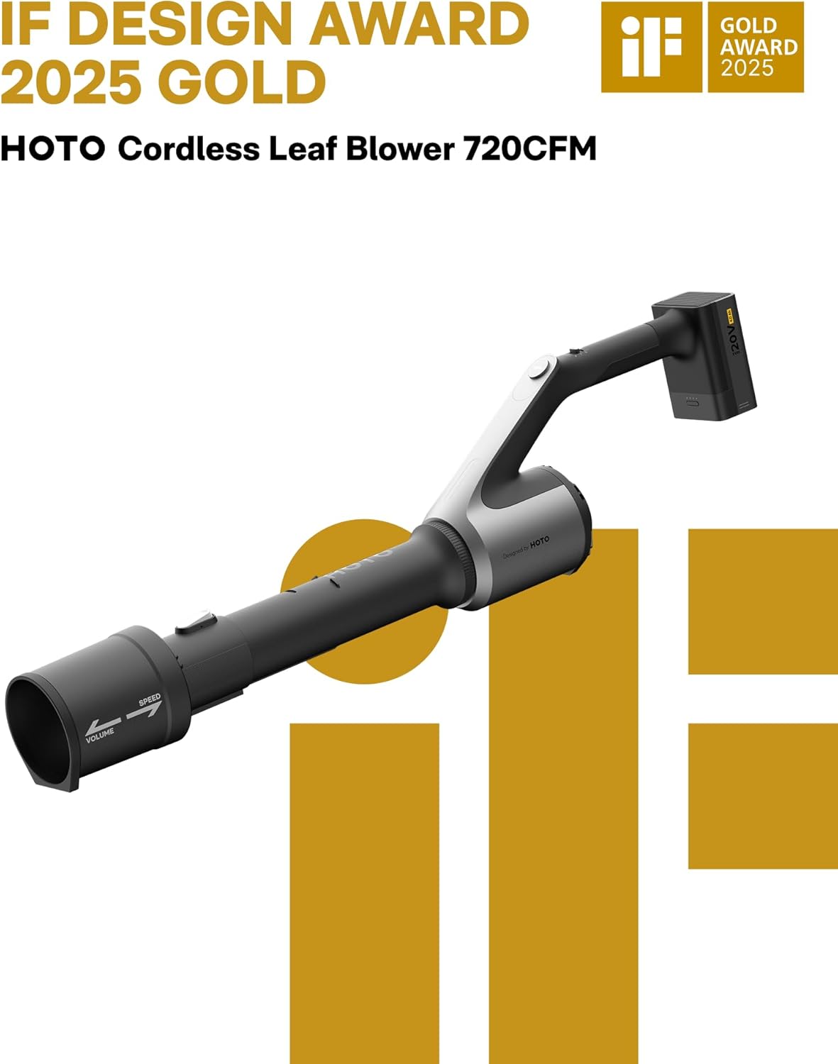 HOTO Cordless Leaf Blower, MAX 720CFM 120MPH, Electric Leaf Blower with Battery, USB-C Fast Charging, Handheld Mini Blower for Lawn Care, Snow, Yard, Leaves, Dust