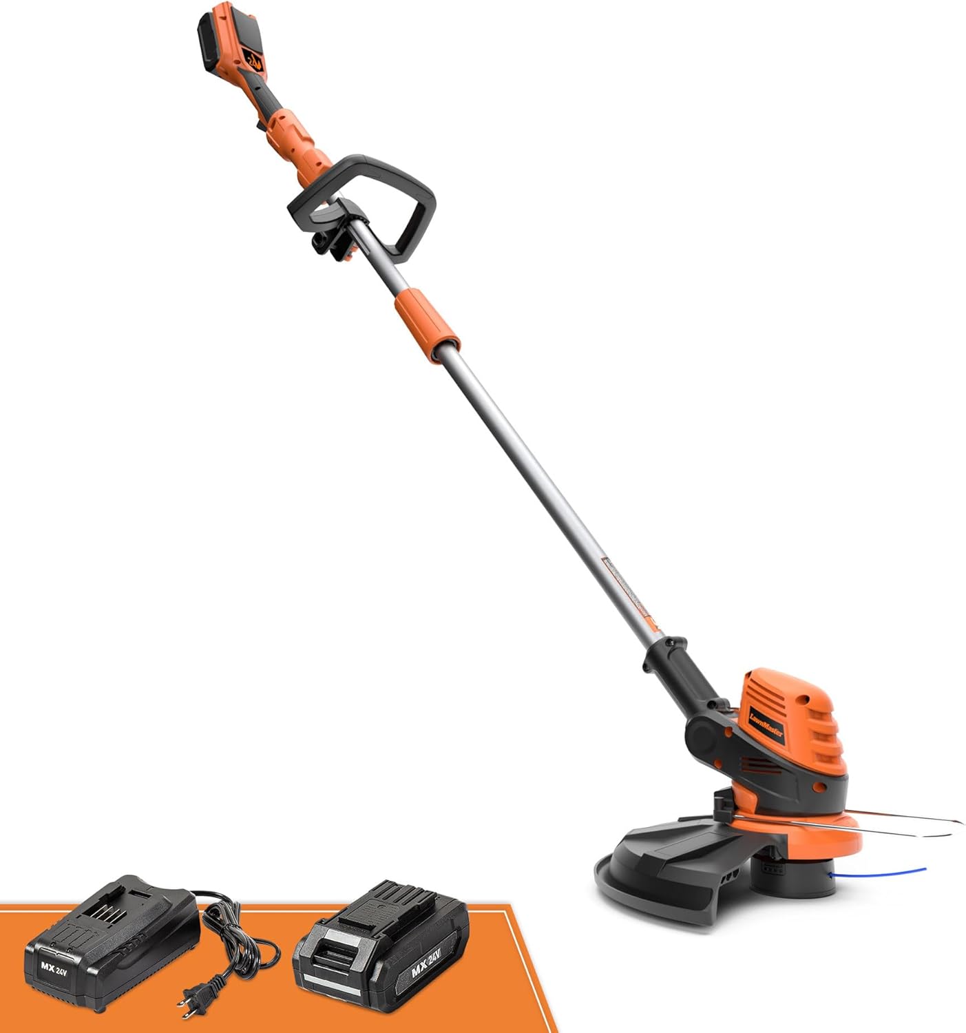 LawnMaster CLGT2412S 24V 12" Cordless String Trimmer 2.0AH Battery & Charger Included