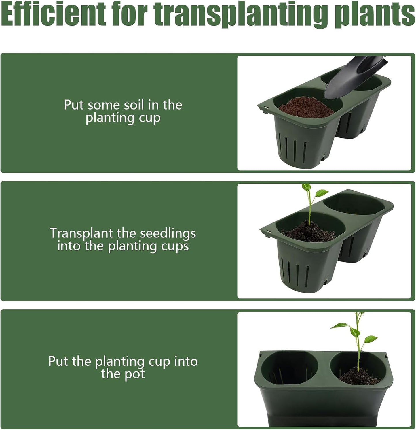 JOMCYDM Vertical Planter with 30 Pockets Wall Mounted Planter Living Wall Planter Indoor Outdoor Wall Plant Holder Microgreens Growing Kit Herb Pots