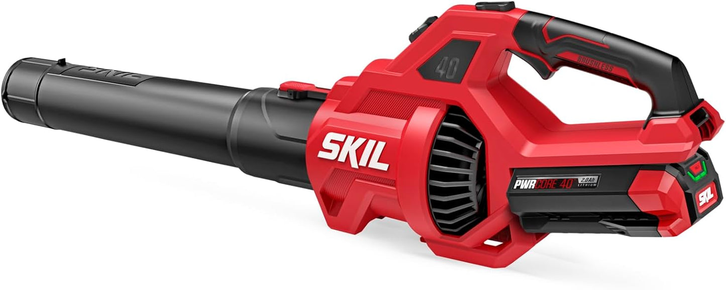 SKIL Brushless 40V 14" String Trimmer and 460CFM Blower Combo Kit Including 2.0Ah Battery and 60W Charger-CB1400C-11