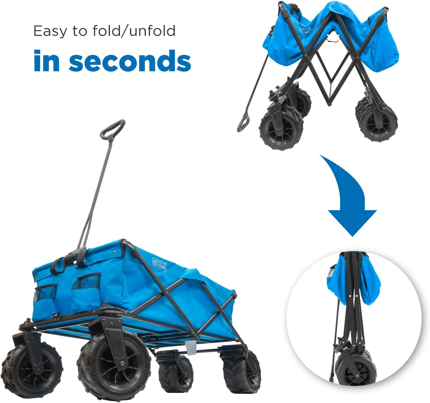 Creative Outdoor Original Folding Wagon All-Terrain Wheels
