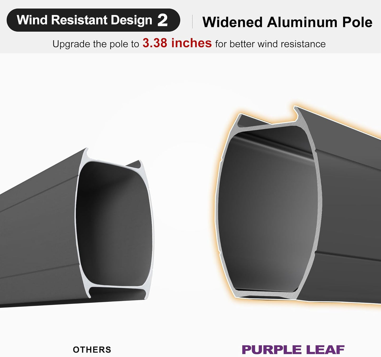 PURPLE LEAF 9' X 12' Cantilever Outdoor Umbrellas Large Patio Umbrella Hanging Double Top Rectangle Offset Umbrella with 360°Rotation Tilting Umbrella Outdoor Patio, Taupe