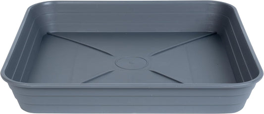 4 Pack Square Plant Saucer Tray 6 inch, 6 8 10 12 14 16 18 20 inch Heavy Duty Plastic Square Plant Saucers for Indoors Outdoor, Flower Planter Drip Trays for Pots, Seed Starting Tray