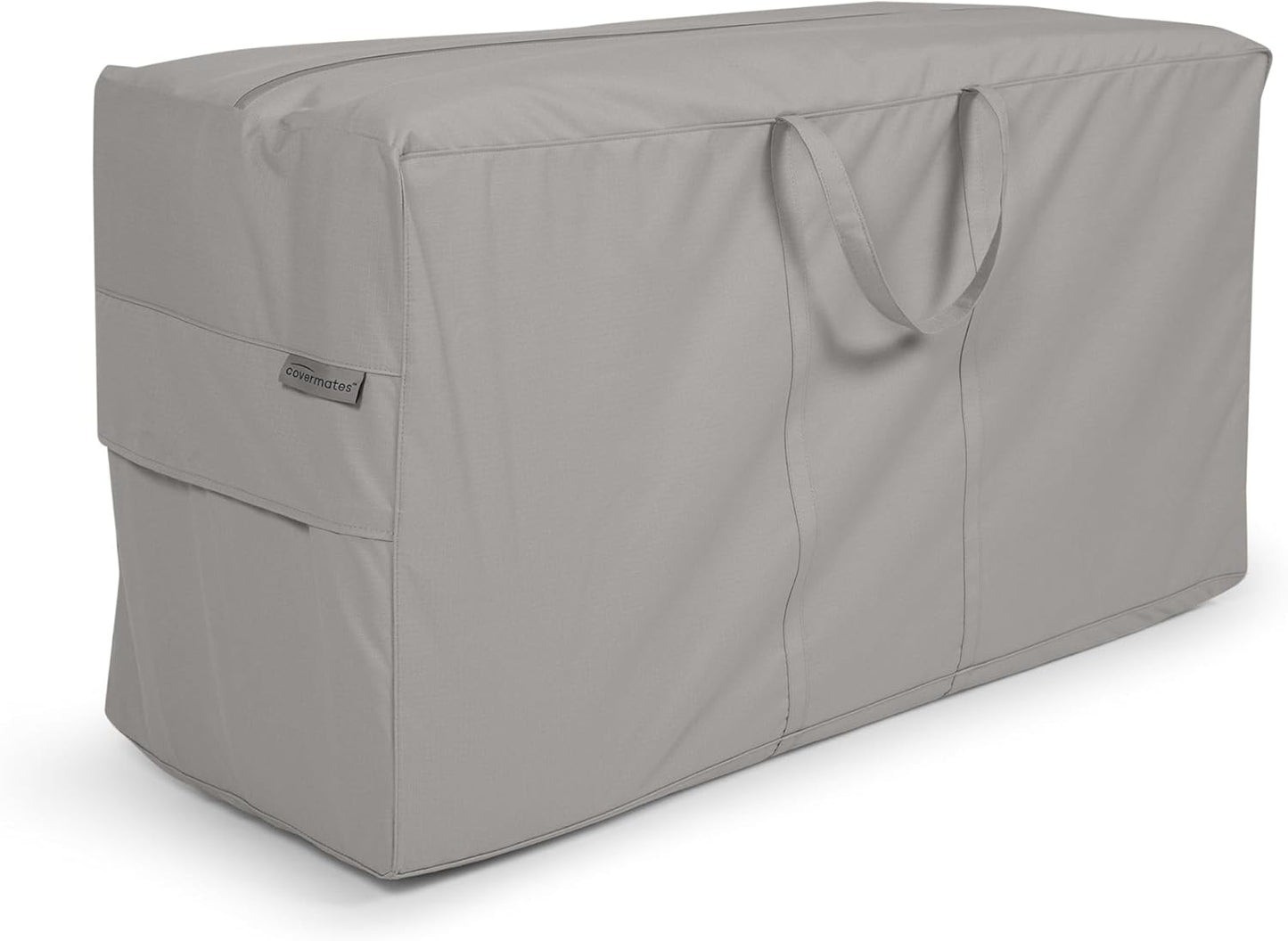 Covermates Cushion Storage Bag - Heavy-Duty Polyester, Weather Resistant, Water Resistant Zipper, Cover Accessories, 48Wx 16D x 22H, Ripstop Grey