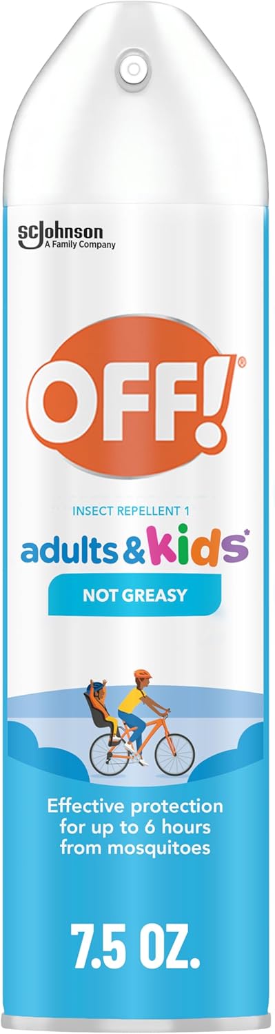 OFF! Insect Repellent Aerosol for Adults & Kids, Fragrance-Free Bug Spray for Everyday Protection from Mosquitoes and Ticks, 7.5 Oz