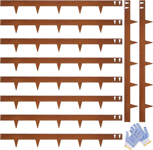 Corten Steel Landscape Edging 4.5 Inch Depth Steel Landscaping Edging 40 Inch Strips10 pcs Metal Garden Landscape Border Rusted Edge for Lawn Yard Outdoor Plant by GZGNEEVL