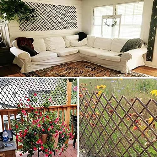 Nature Willow Trellis Expandable Plant Support Plant Climbing Lattices Trellis Willow Expandable Trellis Fence for Climbing Plants Support 36x92 Inch,Double Panel (1)
