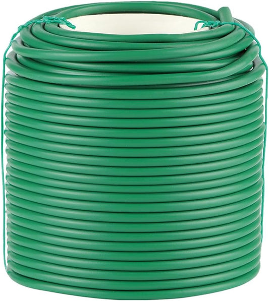 Soft Plant Ties, 164FT Green Garden Wire, Flexible Garden Twist for Climbing Plants, Tomatoes, Outdoor Plants, Vegetables, Flowers, Roses Plant Support (Diameter - 3.5MM)