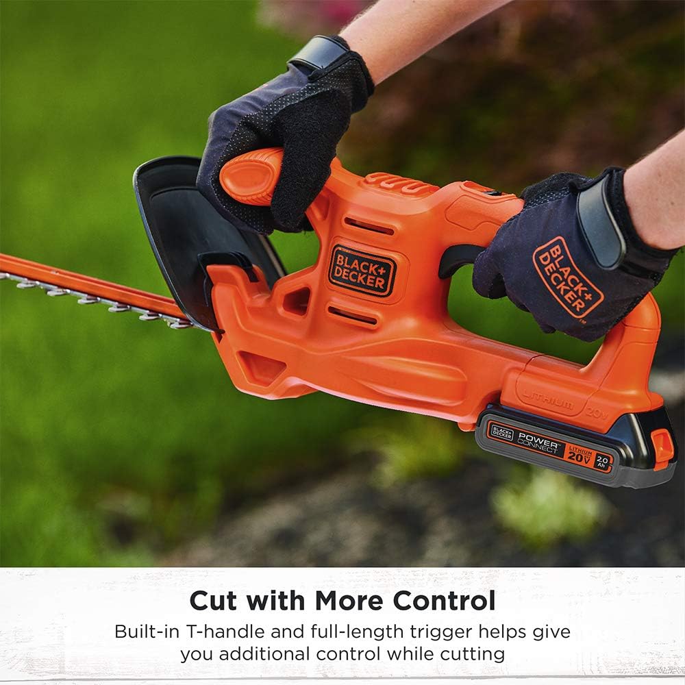 beyond by BLACK+DECKER 20V MAX Hedge Trimmer Kit, 18-Inch (LHT218D1AEV) , Orange