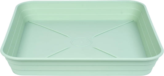 4 Pack Square Plant Saucer Tray 6 inch, 6 8 10 12 14 16 18 20 inch Heavy Duty Plastic Square Plant Saucers for Indoors Outdoor, Flower Planter Drip Trays for Pots, Seed Starting Tray
