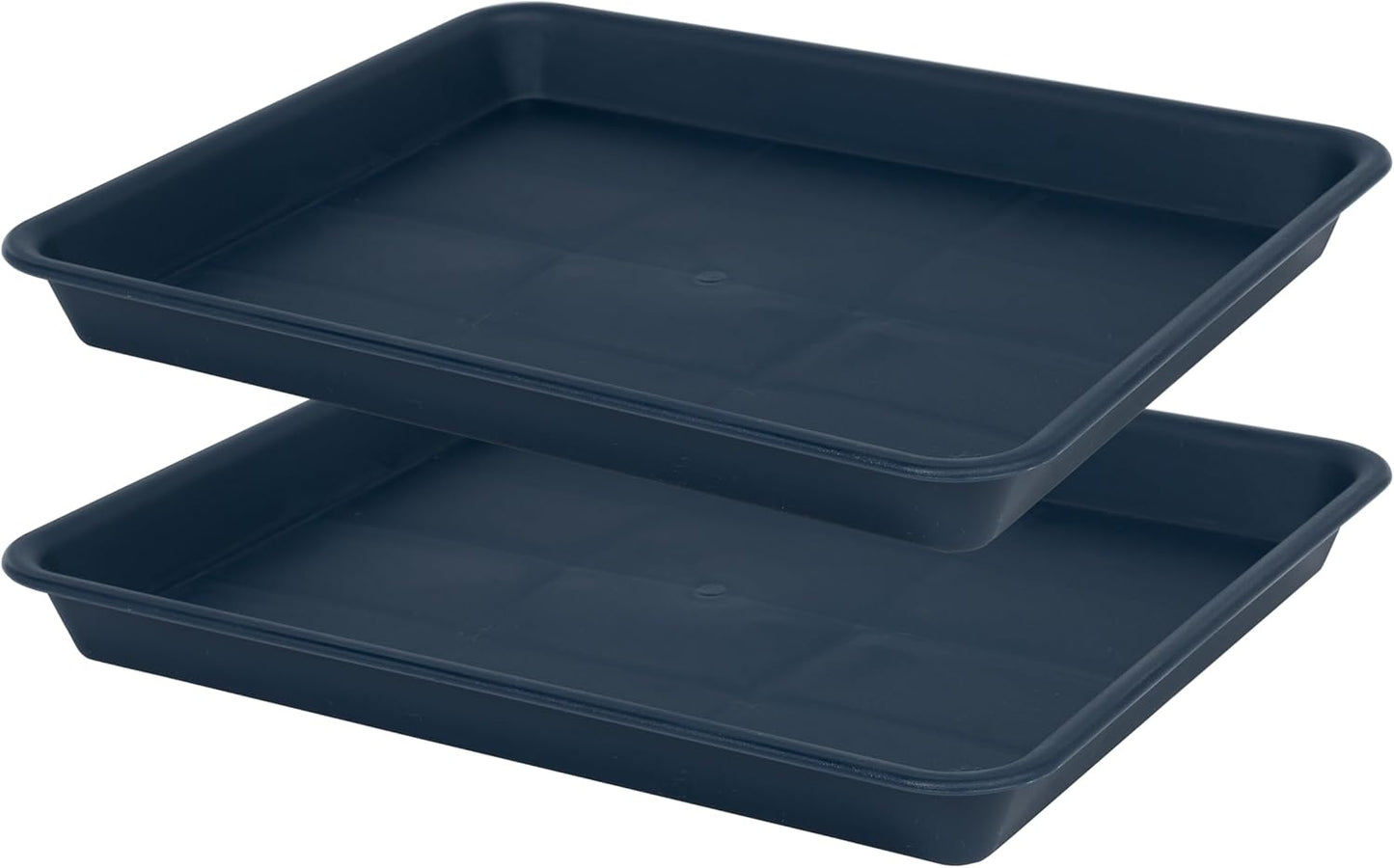 Plant Growing Trays 2 Pack, Plant Tray, 14.5"x11", Heavy Sturdy Plastic Plant Saucer Seed Trays, Seedling Starter Tray, Plant Drip Trays for Indoors, Seed Starter Growing Tray (Blue)