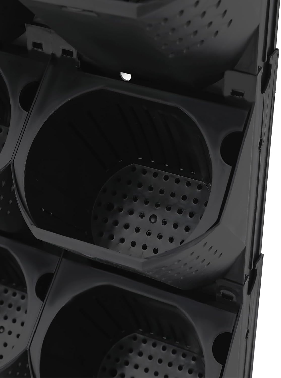 Vertical Wall Planter, Stackable Wall-Mounted Planter Indoor Outdoor w/36 Plastic Pots Living Wall Garden w/36 Non-Woven Fabrics Vegetable Hanging Pocket Holder Flowerpot (Black)