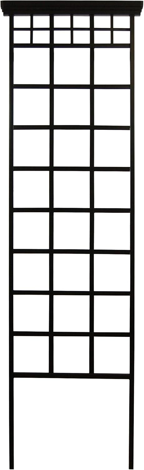 Set of 5 Panacea 82172 Mission Trellises, Black, 78" H Each