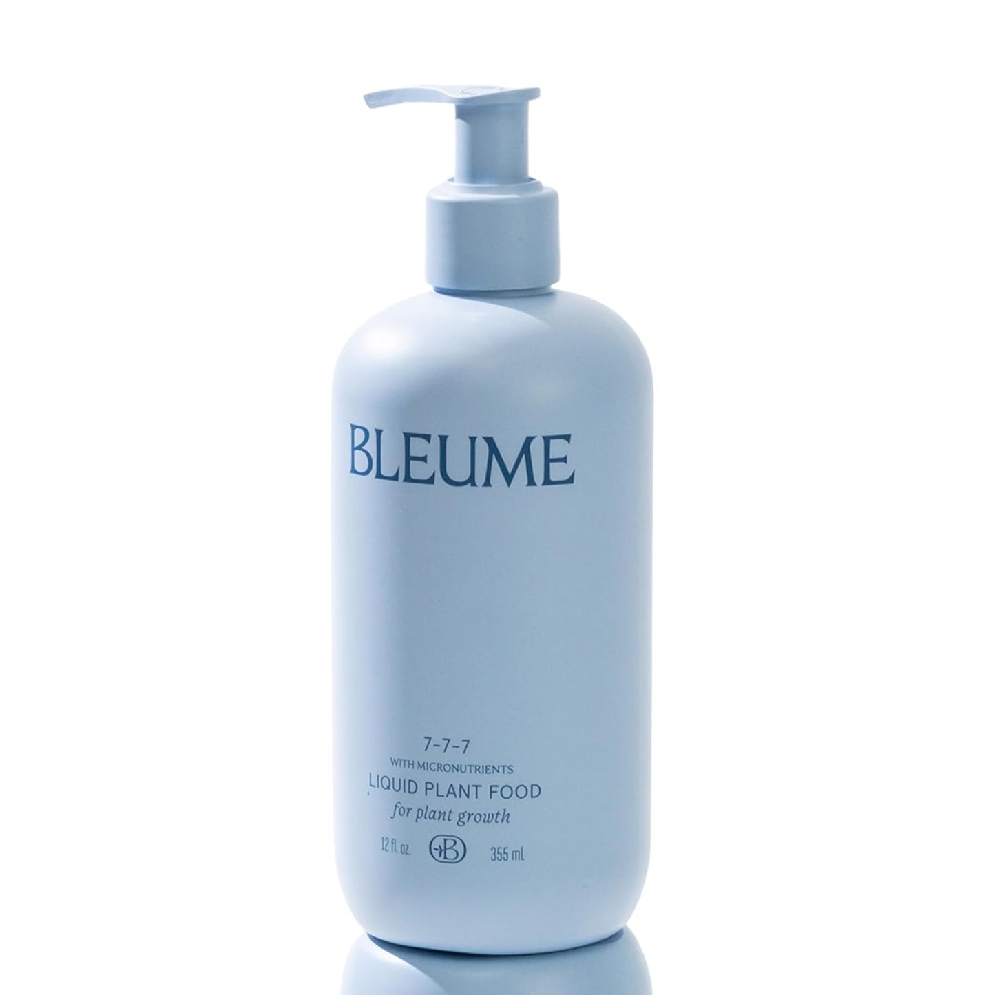 Liquid Plant Food, All-Purpose Houseplant Fertilizer, NPK 7-7-7, with Micronutrients, 4 Pumps per Liter, 12 fl oz, Made in The USA