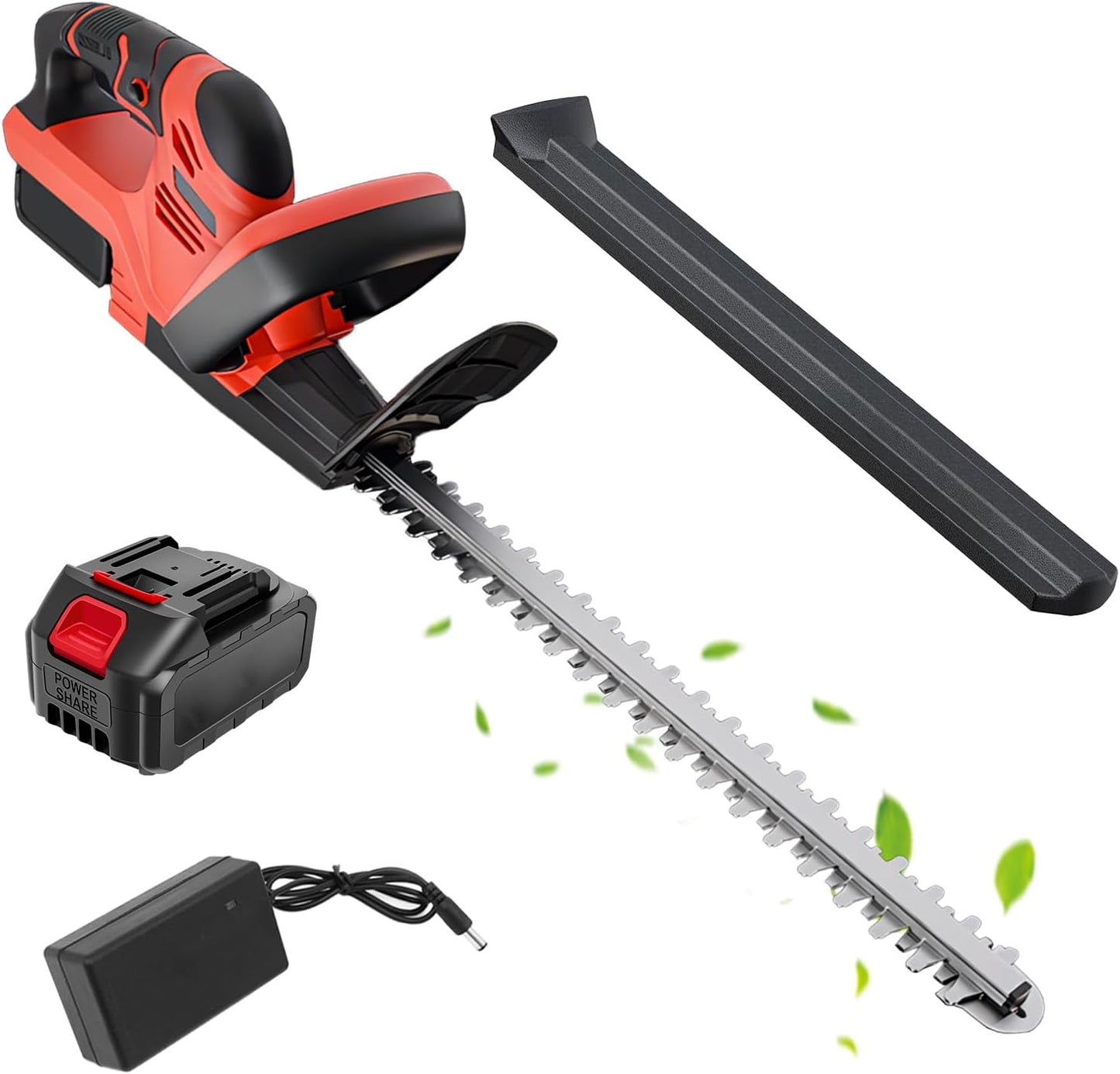 ALSO GO 22’’ Cordless Hedge Trimmer, 21V Electric Shrub Trimmer, Bush Trimmer Cordless with 3.0Ah Rechargeable Battery and Charger, Grass Cutter for Garden, Lawn