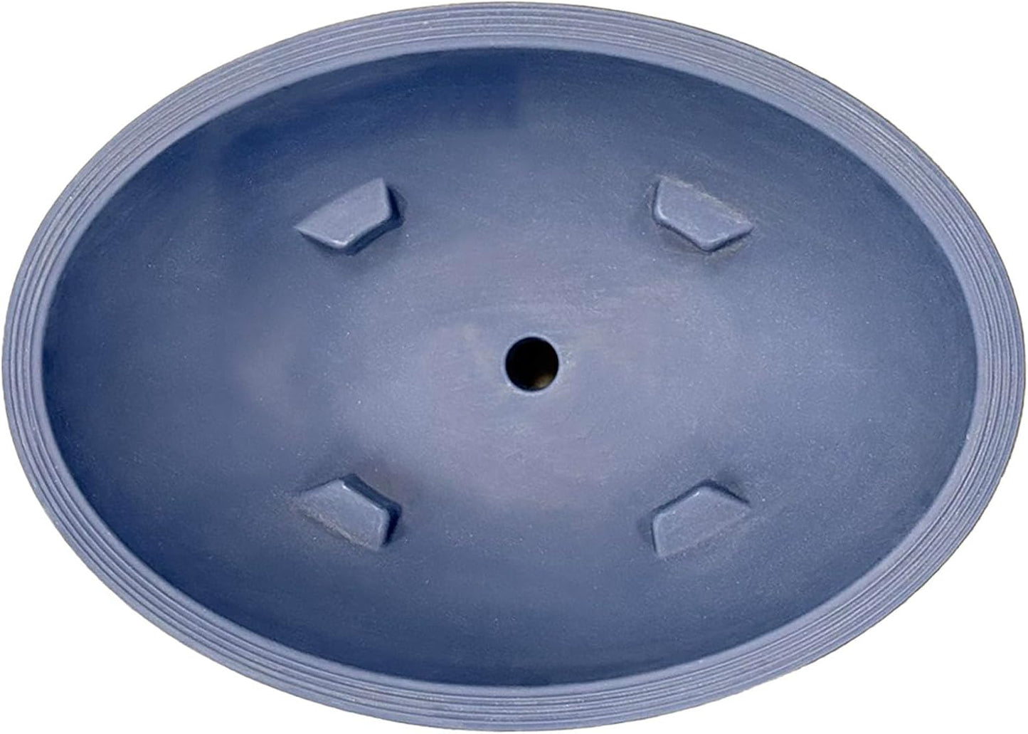 Crescent Garden Delano Oval Planter Bowl, Succulent Garden, Unique Indoor/Outdoor Double-Walled Plant Bowl with Plug- Oval Shape - 24" L x 17" W x 8" H (Caviar Black)