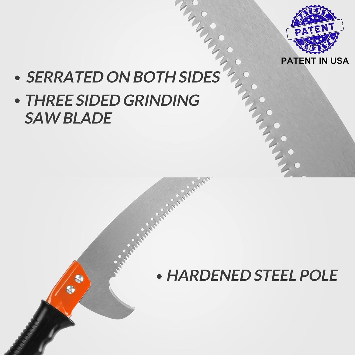 Walensee Pole Saws for Tree Trimming 7.7 FT Lightweight Manual Stainless Steel Extension High Pole Pruning Pole Saw with Blade for Trimmer Branches Pole Cutter and Pruner at Forestry Yard Garden Patio