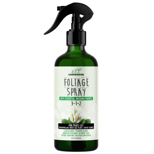 Peace Lily Foliar Spray - 3-1-2 Plant Fertilizer - Premium Spray for Indoor Plants with Essential Nutrients - Peace Lily Plant Food & Fertilizer - Ready-to-Use (8 OZ)