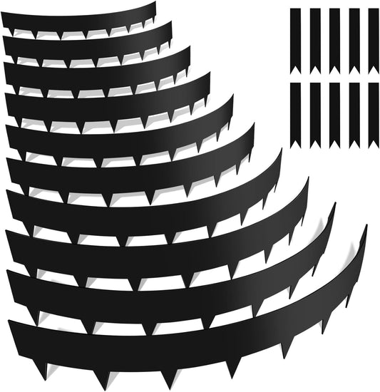 40" L X 7.5H Steel Landscape Edging, Heavy Duty Galvanized Steel Garden Edging,10 Pack Garden Edging Border for Lawn, Flower Bed, Yard (Black