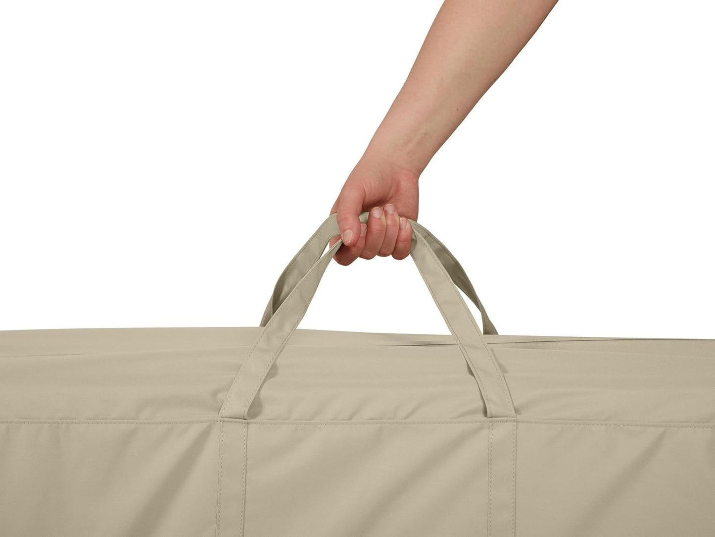 Covermates Cushion Storage Bag - Weather Resistant Polyester, Weather Resistant, Water Resistant Zipper, Cover Accessories, 75W x 18D x 26H, Khaki