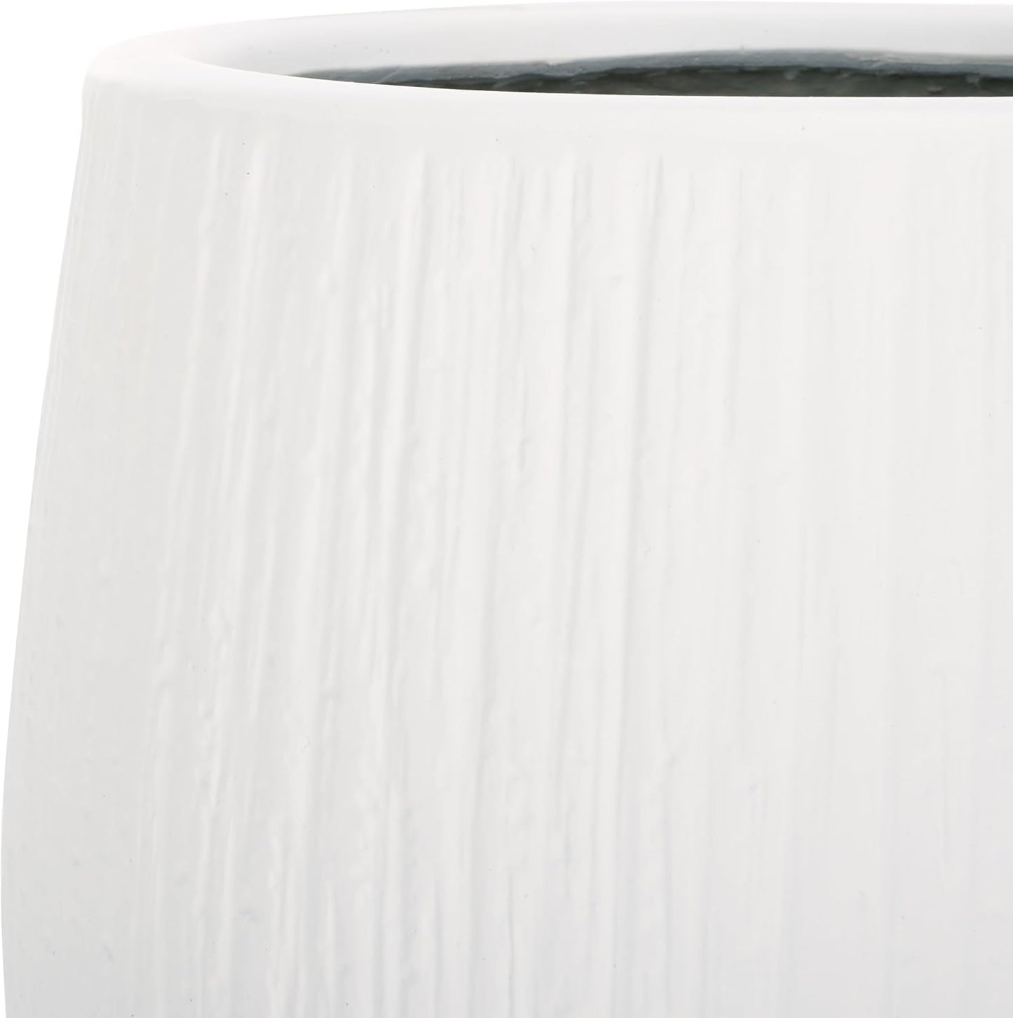 SAFAVIEH Outdoor Collection Francia Modern White Concrete Ficonstone Planter Pot