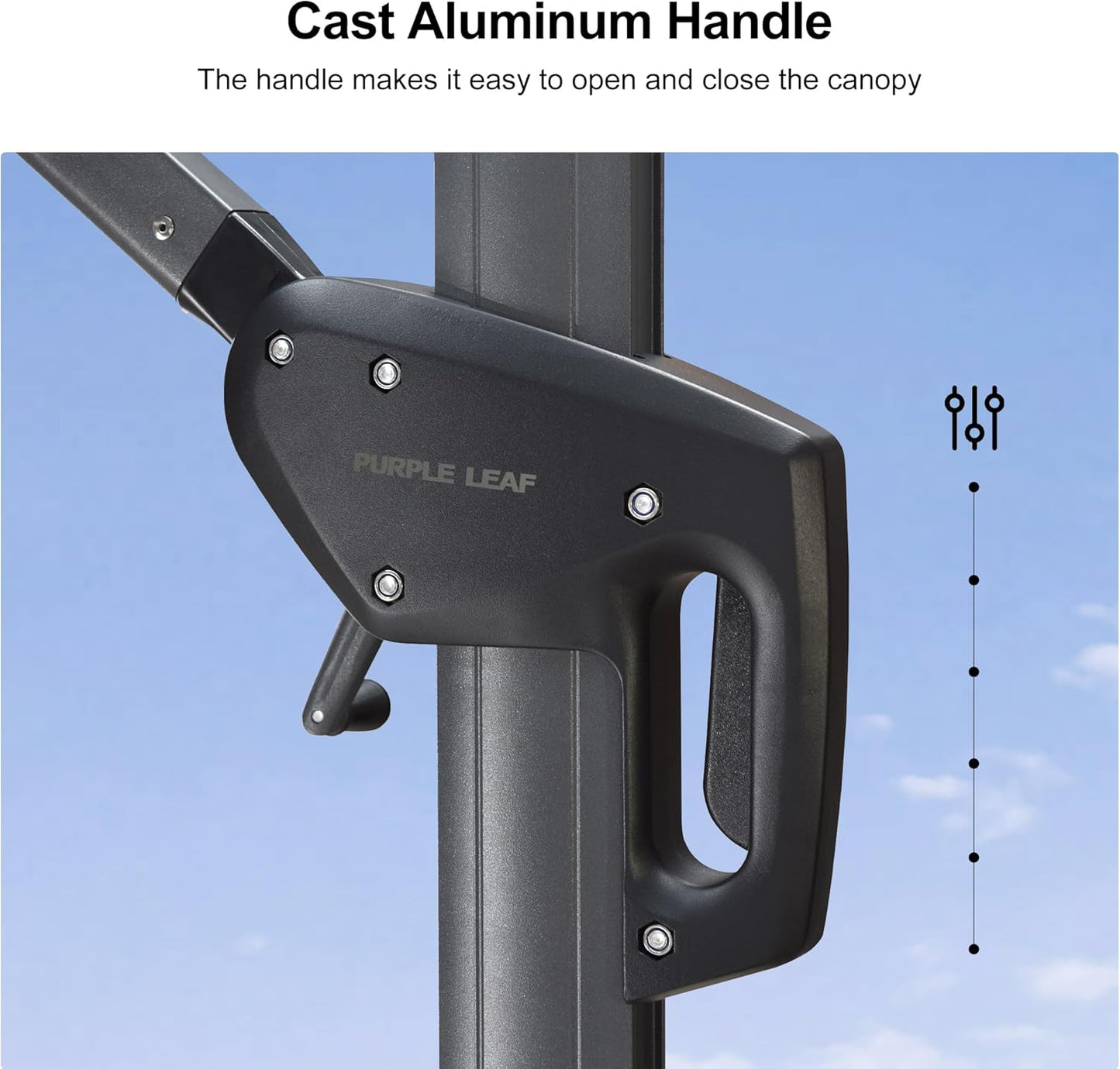 PURPLE LEAF 10 Feet Patio Umbrella Outdoor Cantilever Square Umbrella Aluminum Offset Umbrella with 360-degree Rotation for Garden Deck Pool Patio, Grey