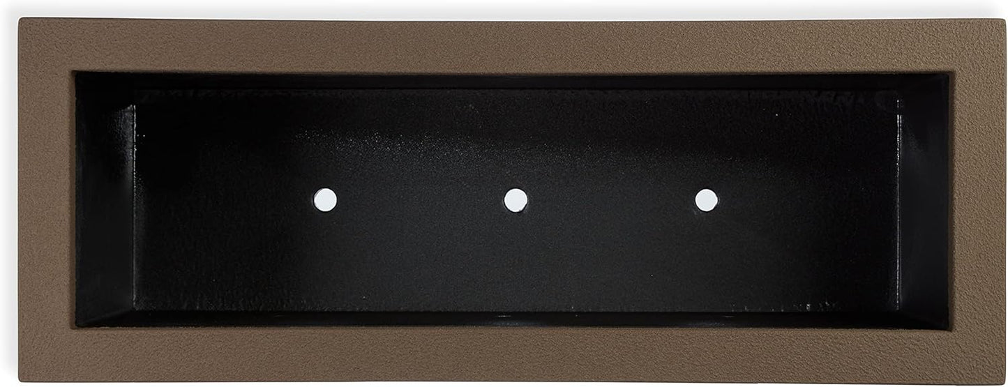 PolyStone Milan Tall Modern Outdoor/Indoor Rectangular Trough Planter, 17" L X 46" W X 19" H, Lightweight, Heavy Duty, Weather Resistant, Polymer Finish, Commercial and Residential (Chocolate Brown)