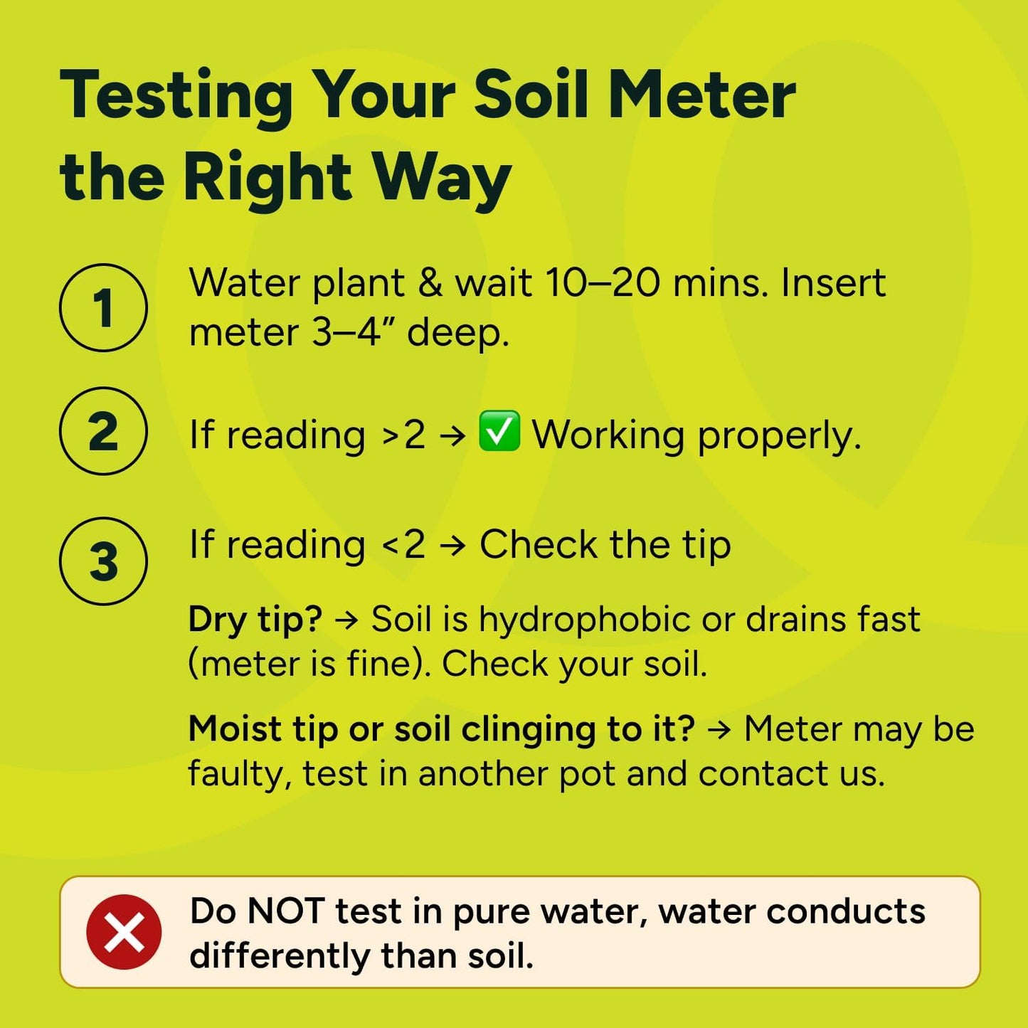 GROWIT Soil Moisture Meter for Plants - Plant Moisture Meter for House Plants - No Batteries Required